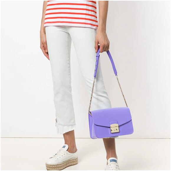 NWT Furla Metropolis Shoulder Bag – Giglio Purple 💜✨ (#59) - Picture 1 of 9